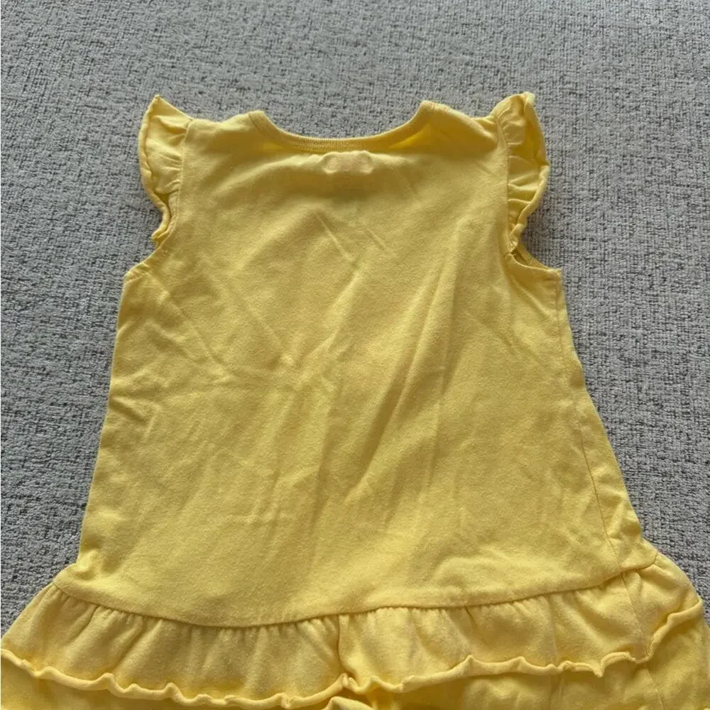 Swiggles Girls Butterfly & Ruffles Sleeveless Tank Top Size 3T Yellow Pink Blue